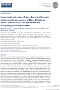 Cover page: Large-scale inference of gene function through phylogenetic annotation of Gene Ontology terms: case study of the apoptosis and autophagy cellular processes