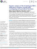 Cover page: Genetic analysis of the Arabidopsis TIR1/AFB auxin receptors reveals both overlapping and specialized functions