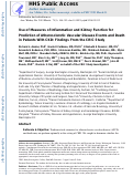 Cover page: Use of Measures of Inflammation and Kidney Function for Prediction of Atherosclerotic Vascular Disease Events and Death in Patients With CKD: Findings From the CRIC Study