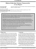 Cover page: Bilateral Infectious Extensor Tenosynovitis:  A Case Report