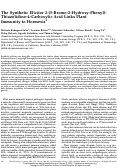 Cover page: The Synthetic Elicitor 2-(5-Bromo-2-Hydroxy-Phenyl)-Thiazolidine-4-Carboxylic Acid Links Plant Immunity to Hormesis