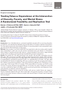 Cover page: Treating Tobacco Dependence at the Intersection of Diversity, Poverty, and Mental Illness: A Randomized Feasibility and Replication Trial