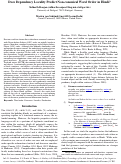 Cover page: Does Dependency Locality Predict Non-canonical Word Order in Hindi?