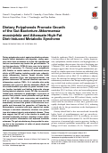 Cover page: Dietary Polyphenols Promote Growth of the Gut Bacterium Akkermansia muciniphila and Attenuate High-Fat Diet-Induced Metabolic Syndrome.