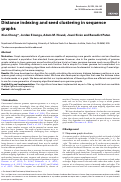 Cover page: Distance indexing and seed clustering in sequence graphs