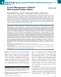 Cover page: Current Management of Patients With Acquired Solitary Kidney