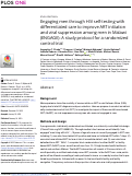 Cover page: Engaging men through HIV self-testing with differentiated care to improve ART initiation and viral suppression among men in Malawi (ENGAGE): A study protocol for a randomized control trial