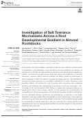 Cover page: Investigation of Salt Tolerance Mechanisms Across a Root Developmental Gradient in Almond Rootstocks.