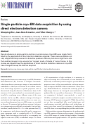 Cover page: Single-particle cryo-EM data acquisition by using direct electron detection camera