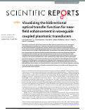 Cover page: Visualizing the bidirectional optical transfer function for near-field enhancement in waveguide coupled plasmonic transducers