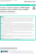 Cover page: A-Lister: a tool for analysis of differentially expressed omics entities across multiple pairwise comparisons