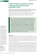 Cover page: A BAG3 chaperone complex maintains cardiomyocyte function during proteotoxic stress.