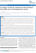 Cover page: A mixture model for expression deconvolution from RNA-seq in heterogeneous tissues