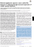 Cover page: Maternal glyphosate exposure causes autism-like behaviors in offspring through increased expression of soluble epoxide hydrolase