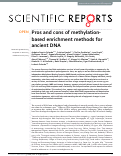 Cover page: Pros and cons of methylation-based enrichment methods for ancient DNA