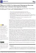 Cover page: Impact of COVID-19 on Intracranial Meningioma Resection: Results from California State Inpatient Database