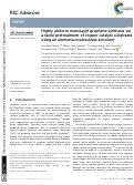 Cover page: Highly uniform monolayer graphene synthesis via a facile pretreatment of copper catalyst substrates using an ammonium persulfate solution