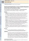 Cover page: Shared and unshared barriers to cancer symptom management among urban and rural American Indians.