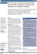 Cover page: The D-score: a metric for interpreting the early development of infants and toddlers across global settings