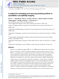 Cover page: A method for estimating and removing streaking artifacts in quantitative susceptibility mapping