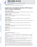 Cover page: Repetitive Transcranial Magnetic Stimulation (rTMS) Therapy in Parkinson Disease: A Meta-Analysis.