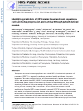 Cover page: Identifying predictors of HPV‐related head and neck squamous cell carcinoma progression and survival through patient‐derived models