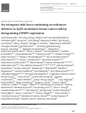 Cover page: An intergenic risk locus containing an enhancer deletion in 2q35 modulates breast cancer risk by deregulating IGFBP5 expression