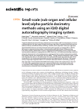 Cover page: Small-scale (sub-organ and cellular level) alpha-particle dosimetry methods using an iQID digital autoradiography imaging system