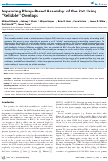 Cover page: Improving Phrap-Based Assembly of the Rat Using “Reliable” Overlaps