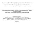 Cover page: Evaluation of a Teacher Professional Development Seminar on East Asia and the Asian-American Experience: Implications for Teacher Professional Development in Social Studies