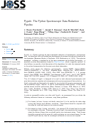 Cover page: PypeIt: The Python Spectroscopic Data Reduction Pipeline