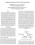 Cover page: Simulating Casual Models: The Way to Structural Sensitivity