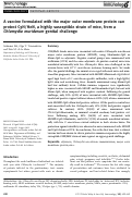 Cover page: A vaccine formulated with the major outer membrane protein can protect C3H/HeN, a highly susceptible strain of mice, from a Chlamydia muridarum genital challenge