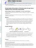 Cover page: Electrochemical Fluorination of Vinyl Boronates through Donor‐Stabilized Vinyl Carbocation Intermediates**