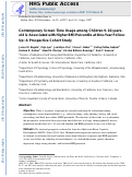 Cover page: Contemporary screen time usage among children 9–10‐years‐old is associated with higher body mass index percentile at 1‐year follow‐up: A prospective cohort study