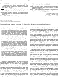 Cover page: Radiocarbon in marine bacteria: Evidence for the ages of assimilated carbon