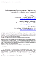 Cover page: Phylogenetic classification supports a Northeastern Amazonian Proto-Tupí-Guaraní Homeland