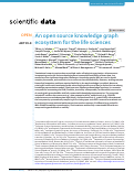 Cover page: An open source knowledge graph ecosystem for the life sciences