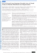 Cover page: Loss of Foveal Cone Structure Precedes Loss of Visual Acuity in Patients With Rod-Cone Degeneration