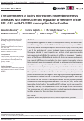 Cover page: The commitment of barley microspores into embryogenesis correlates with miRNA-directed regulation of members of the SPL, GRF and HD-ZIPIII transcription factor families.