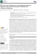 Cover page: Discovery and Validation of a SIT1-Related Prognostic Signature Associated with Immune Infiltration in Cutaneous Melanoma.