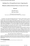 Cover page: Building Power Through Racial Justice: Organizing the #BlackLivesMatterAtSchool Week of Action in K-12 and Beyond