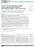 Cover page: Immune cell subset profiling in multiple sclerosis after fingolimod initiation and continued treatment: The FLUENT study