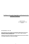 Cover page: The Effects of Corruption Organization and Punishment on the Alloction of Resources