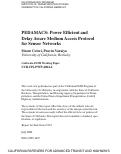 Cover page: PEDAMACS: Power Efficient and Delay Aware Medium Access Protocol for Sensor Networks