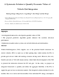 Cover page: A systematic solution to quantify economic values of vehicle grid integration