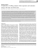 Cover page: Complexities of sibling analysis when exposures and outcomes change with time and birth order