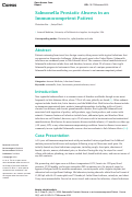 Cover page: Salmonella Prostatic Abscess in an Immunocompetent Patient.