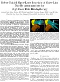 Cover page: Robot-Guided Open-Loop Insertion of Skew-Line Needle Arrangements for High Dose Rate Brachytherapy