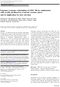 Cover page: Exposure–response relationship of AMG 386 in combination with weekly paclitaxel in recurrent ovarian cancer and its implication for dose selection